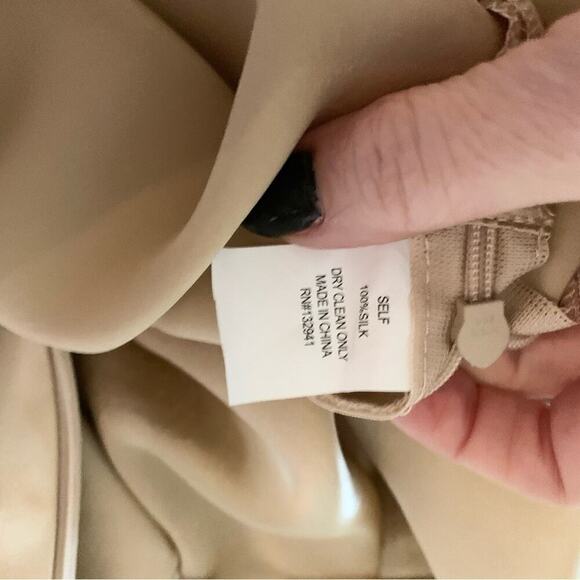 Amanda Uprichard chiara dress in earth. Silk - Picture 11 of 16